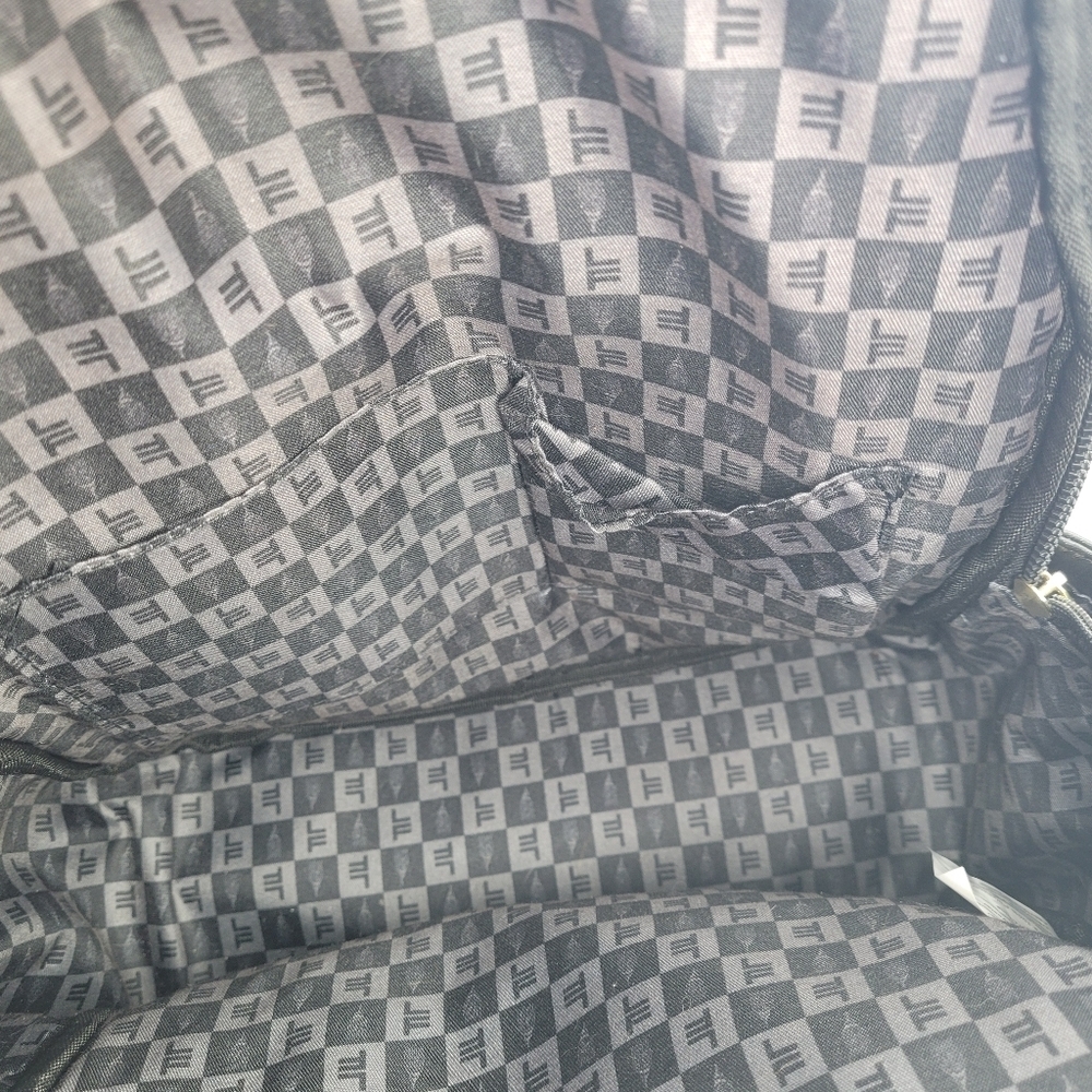 London Fog Quilted 100th Anniversary Black Libby Nylon Backpack Purse - LIKE NEW - Picture 11 of 14